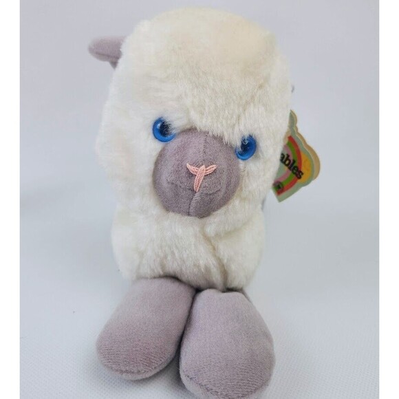Vintage 1983 Heartline Lola Lamb Sheep Graphics Intl 6” White Stuffed Plush Toy - Picture 1 of 9